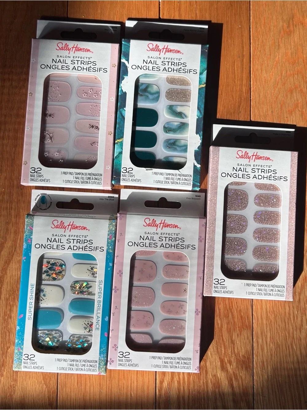 Sally Hansen Salon Effects Nail Strips - Assorted Pink, Teal, White & Glitter
